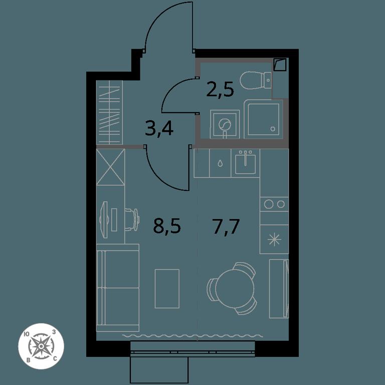 Apartment Sale, 22.1 sq. m. at Pervy Sheremetevskij, Komsomolskaya Street, 16, Khimki, Moscow Region, Russia #1 Apartment Sale, 22.1 sq. m. at Pervy Sheremetevskij, Komsomolskaya Street, 16, Khimki, Moscow Region, Russia #1