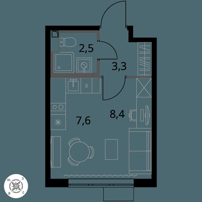 Apartment Sale, 21.8 sq. m. at Pervy Sheremetevskij, Komsomolskaya Street, 16, Khimki, Moscow Region, Russia #1 Apartment Sale, 21.8 sq. m. at Pervy Sheremetevskij, Komsomolskaya Street, 16, Khimki, Moscow Region, Russia #1