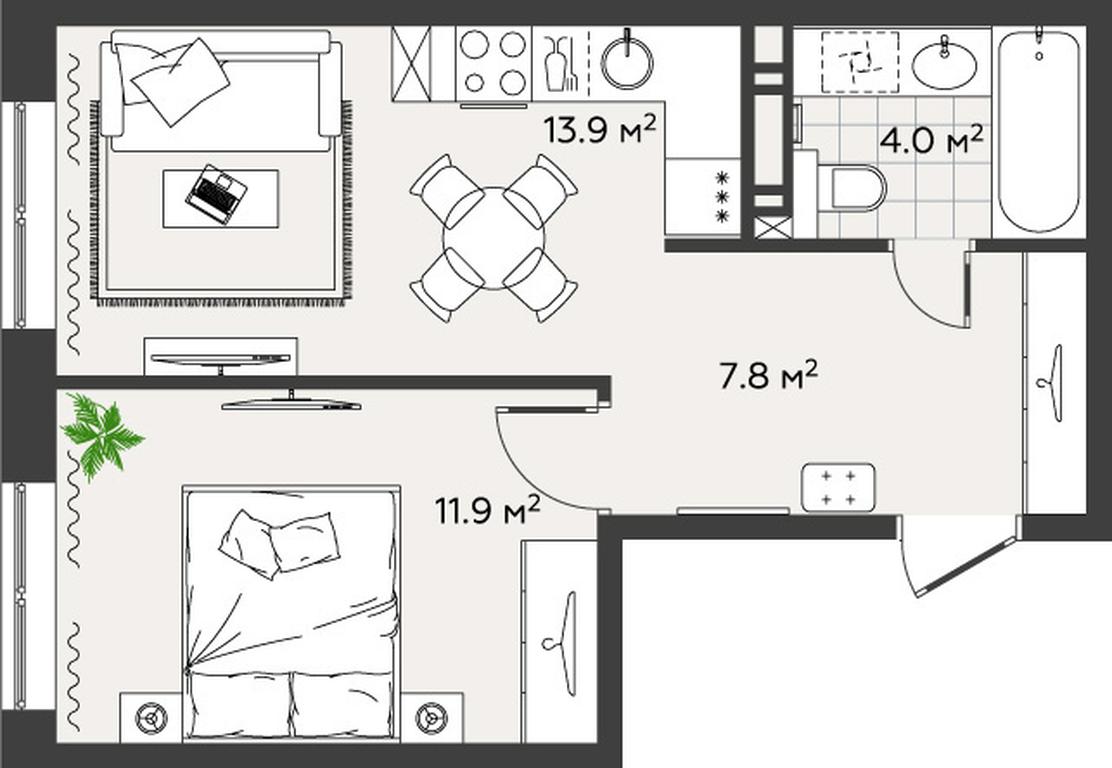1-BD Apartment Sale, 37.8 sq. m. at Eko Bunino, prospekt Kuprina, 34к1, Sosenskoye Settlement, Moscow, Russia #1 1-BD Apartment Sale, 37.8 sq. m. at Eko Bunino, prospekt Kuprina, 34к1, Sosenskoye Settlement, Moscow, Russia #1