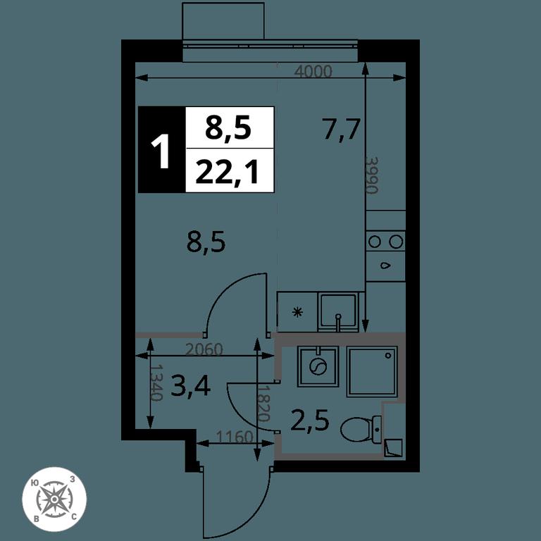 Apartment Sale, 22.1 sq. m. at Pervy Sheremetevskij, Komsomolskaya Street, 16, Khimki, Moscow Region, Russia #2 Apartment Sale, 22.1 sq. m. at Pervy Sheremetevskij, Komsomolskaya Street, 16, Khimki, Moscow Region, Russia #2