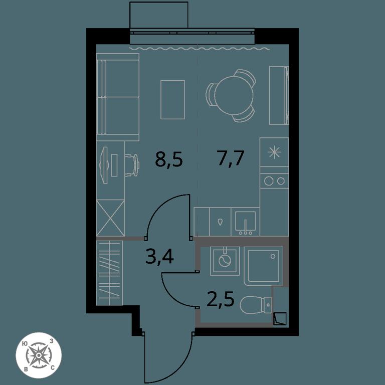 Apartment Sale, 22.1 sq. m. at Pervy Sheremetevskij, Komsomolskaya Street, 16, Khimki, Moscow Region, Russia #1 Apartment Sale, 22.1 sq. m. at Pervy Sheremetevskij, Komsomolskaya Street, 16, Khimki, Moscow Region, Russia #1