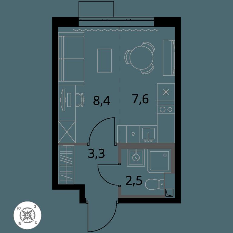 Apartment Sale, 21.8 sq. m. at Pervy Sheremetevskij, Komsomolskaya Street, 16, Khimki, Moscow Region, Russia #1 Apartment Sale, 21.8 sq. m. at Pervy Sheremetevskij, Komsomolskaya Street, 16, Khimki, Moscow Region, Russia #1