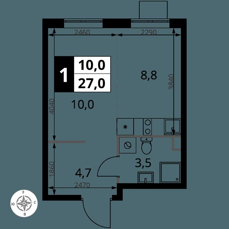 Apartment Sale, 27 sq. m. at Pervy Sheremetevskij, Komsomolskaya Street, 16, Khimki, Moscow Region, Russia #1 Apartment Sale, 27 sq. m. at Pervy Sheremetevskij, Komsomolskaya Street, 16, Khimki, Moscow Region, Russia #1