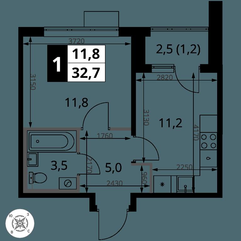 1-BD Apartment Sale, 32.7 sq. m. at Pervy Sheremetevskij, Komsomolskaya Street, 16, Khimki, Moscow Region, Russia #2 1-BD Apartment Sale, 32.7 sq. m. at Pervy Sheremetevskij, Komsomolskaya Street, 16, Khimki, Moscow Region, Russia #2