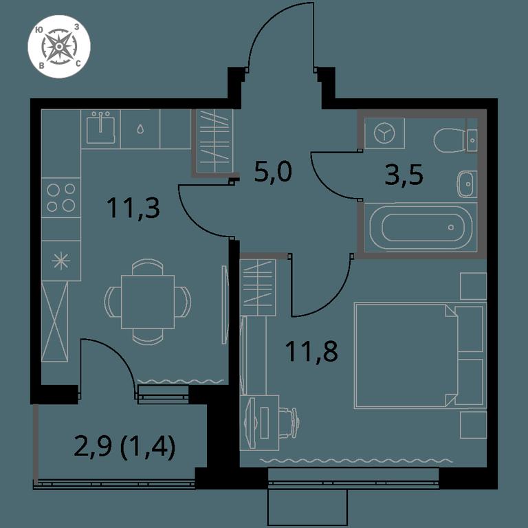 1-BD Apartment Sale, 33 sq. m. at Pervy Sheremetevskij, Komsomolskaya Street, 16, Khimki, Moscow Region, Russia #1 1-BD Apartment Sale, 33 sq. m. at Pervy Sheremetevskij, Komsomolskaya Street, 16, Khimki, Moscow Region, Russia #1