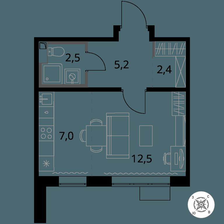 Apartment Sale, 29.6 sq. m. at Pervy Sheremetevskij, Komsomolskaya Street, 16, Khimki, Moscow Region, Russia #1 Apartment Sale, 29.6 sq. m. at Pervy Sheremetevskij, Komsomolskaya Street, 16, Khimki, Moscow Region, Russia #1