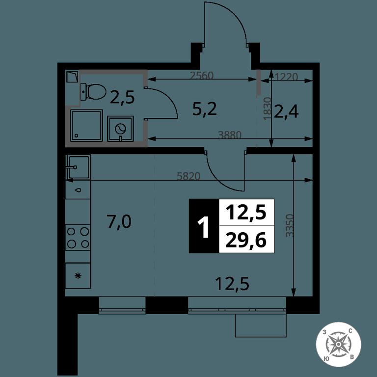 Apartment Sale, 29.6 sq. m. at Pervy Sheremetevskij, Komsomolskaya Street, 16, Khimki, Moscow Region, Russia #2 Apartment Sale, 29.6 sq. m. at Pervy Sheremetevskij, Komsomolskaya Street, 16, Khimki, Moscow Region, Russia #2