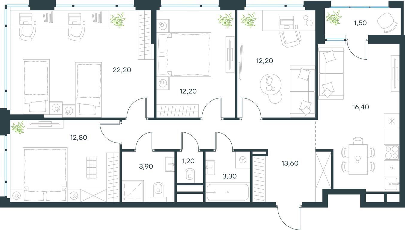 Продажа 3-комн. квартиры, 99,3 м² в ЖК «Город «В лесу»», жилой комплекс Город в Лесу, посёлок Отрадное, городской округ Красногорск, Московская область, Россия #2 Продажа 3-комн. квартиры, 99,3 м² в ЖК «Город «В лесу»», жилой комплекс Город в Лесу, посёлок Отрадное, городской округ Красногорск, Московская область, Россия #2