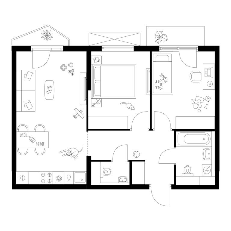 2-BD Apartment Sale, 55 sq. m. at Michurinskiy Park, Ozyornaya Street, 44А, Moscow, Russia #1 2-BD Apartment Sale, 55 sq. m. at Michurinskiy Park, Ozyornaya Street, 44А, Moscow, Russia #1