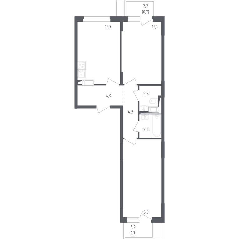 Продажа 1-комн. квартиры, 56,3 м² в ЖК «Мытищи Парк», Силикатная улица, 41к3, Мытищи, Московская область, Россия #2 Продажа 1-комн. квартиры, 56,3 м² в ЖК «Мытищи Парк», Силикатная улица, 41к3, Мытищи, Московская область, Россия #2