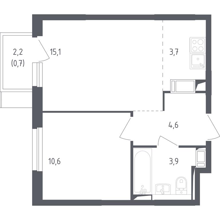 Apartment Sale, 38.1 sq. m. at Mytishchi Park, Silikatnaya ulitsa, 41к3, Mytischi, Moscow Region, Russia #1 Apartment Sale, 38.1 sq. m. at Mytishchi Park, Silikatnaya ulitsa, 41к3, Mytischi, Moscow Region, Russia #1