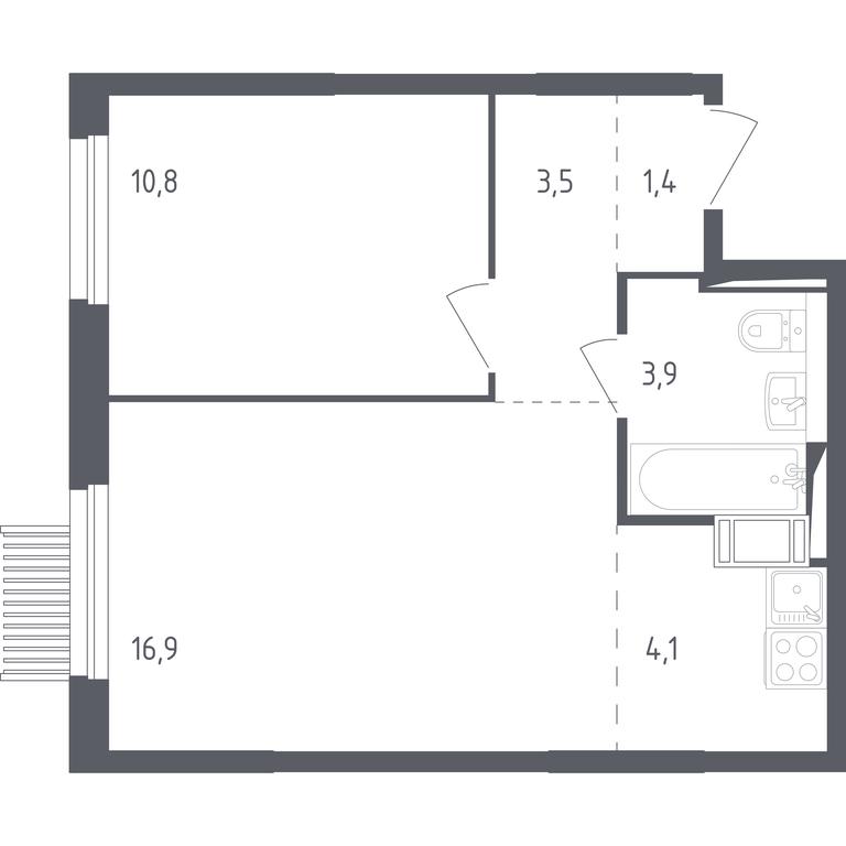 Apartment Sale, 40 sq. m. at Mytishchi Park, Silikatnaya ulitsa, 41к3, Mytischi, Moscow Region, Russia #2