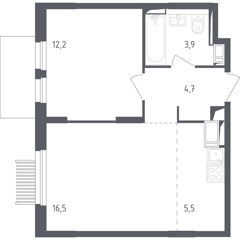 Apartment Sale, 42.4 sq. m. at Mytishchi Park, Silikatnaya ulitsa, 41к3, Mytischi, Moscow Region, Russia #1 Apartment Sale, 42.4 sq. m. at Mytishchi Park, Silikatnaya ulitsa, 41к3, Mytischi, Moscow Region, Russia #1