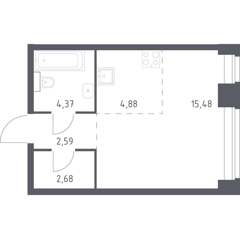 Apartment Sale, 30 sq. m. at Nova, Bratyev Fonchenko Street, вл21, Moscow, Russia #1 Apartment Sale, 30 sq. m. at Nova, Bratyev Fonchenko Street, вл21, Moscow, Russia #1
