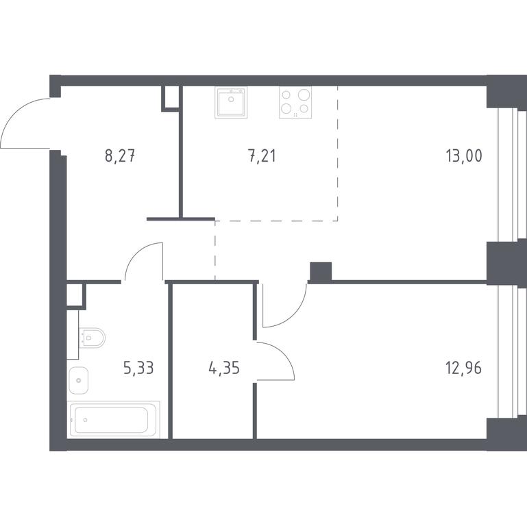 Apartment Sale, 51.12 sq. m. at Nova, Bratyev Fonchenko Street, вл21, Moscow, Russia #1 Apartment Sale, 51.12 sq. m. at Nova, Bratyev Fonchenko Street, вл21, Moscow, Russia #1