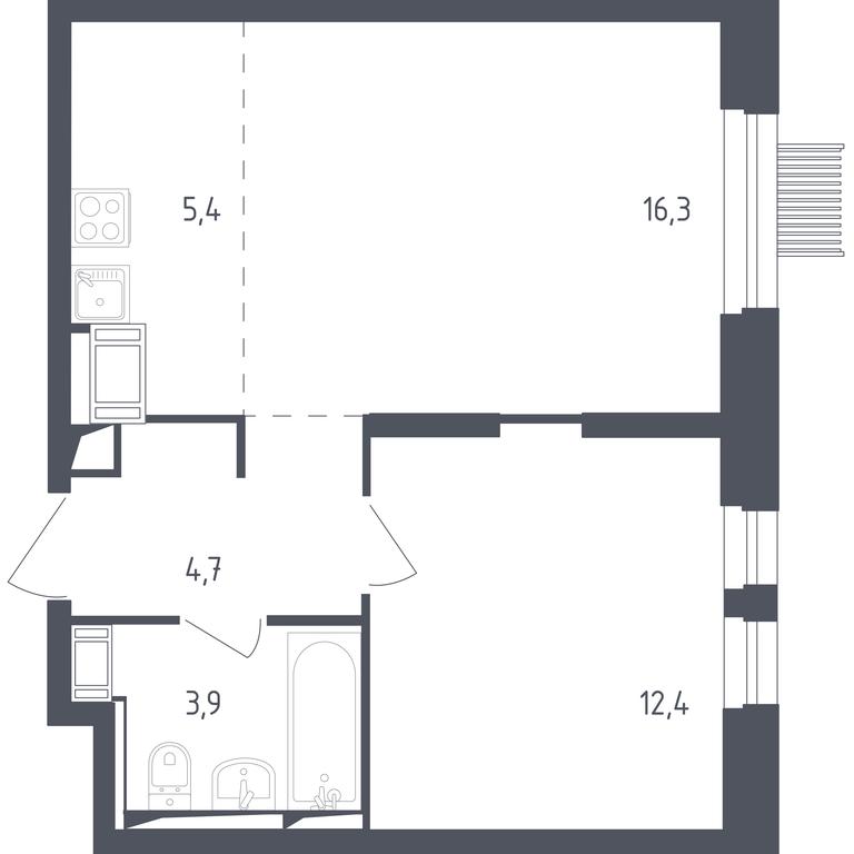 Apartment Sale, 42.1平方米 at Mytishchi Park, Silikatnaya ulitsa, 41к3, Mytischi, Moscow Region, Russia #1 Apartment Sale, 42.1平方米 at Mytishchi Park, Silikatnaya ulitsa, 41к3, Mytischi, Moscow Region, Russia #1