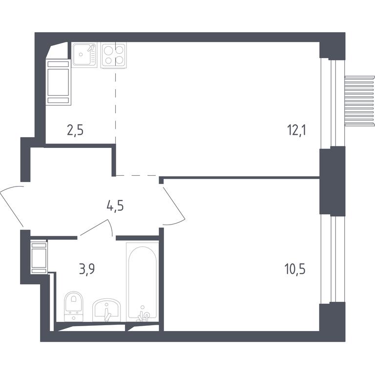 Apartment Sale, 33 sq. m. at Mytishchi Park, Silikatnaya ulitsa, 41к3, Mytischi, Moscow Region, Russia #1 Apartment Sale, 33 sq. m. at Mytishchi Park, Silikatnaya ulitsa, 41к3, Mytischi, Moscow Region, Russia #1