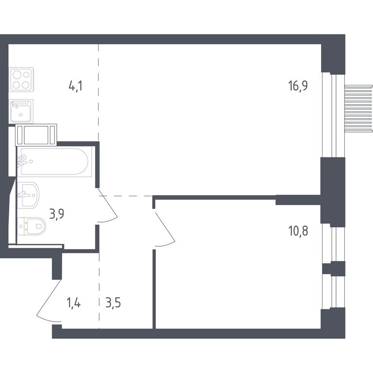 Apartment Sale, 39.6 sq. m. at Mytishchi Park, Silikatnaya ulitsa, 41к3, Mytischi, Moscow Region, Russia #2 Apartment Sale, 39.6 sq. m. at Mytishchi Park, Silikatnaya ulitsa, 41к3, Mytischi, Moscow Region, Russia #2