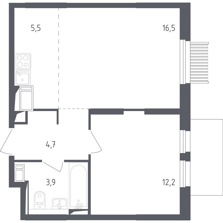 Apartment Sale, 42.5 sq. m. at Mytishchi Park, Silikatnaya ulitsa, 41к3, Mytischi, Moscow Region, Russia #1 Apartment Sale, 42.5 sq. m. at Mytishchi Park, Silikatnaya ulitsa, 41к3, Mytischi, Moscow Region, Russia #1