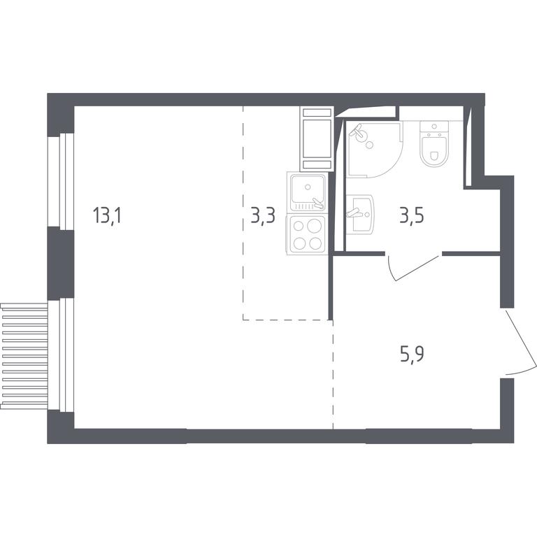 Apartment Sale, 25.4 sq. m. at Mytishchi Park, Silikatnaya ulitsa, 41к3, Mytischi, Moscow Region, Russia #1 Apartment Sale, 25.4 sq. m. at Mytishchi Park, Silikatnaya ulitsa, 41к3, Mytischi, Moscow Region, Russia #1