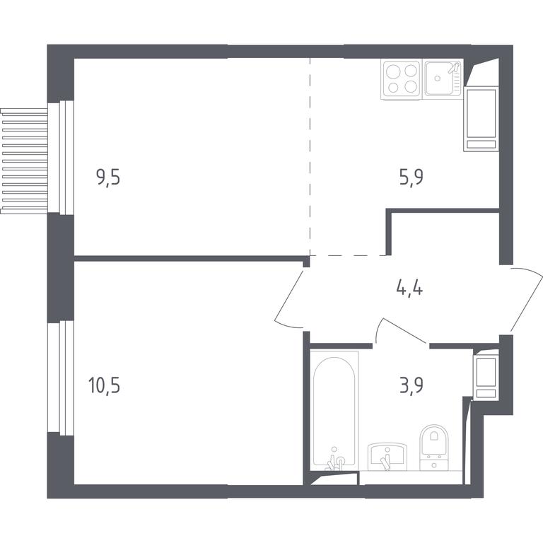 Apartment Sale, 33.6 sq. m. at Mytishchi Park, Silikatnaya ulitsa, 41к3, Mytischi, Moscow Region, Russia #1 Apartment Sale, 33.6 sq. m. at Mytishchi Park, Silikatnaya ulitsa, 41к3, Mytischi, Moscow Region, Russia #1
