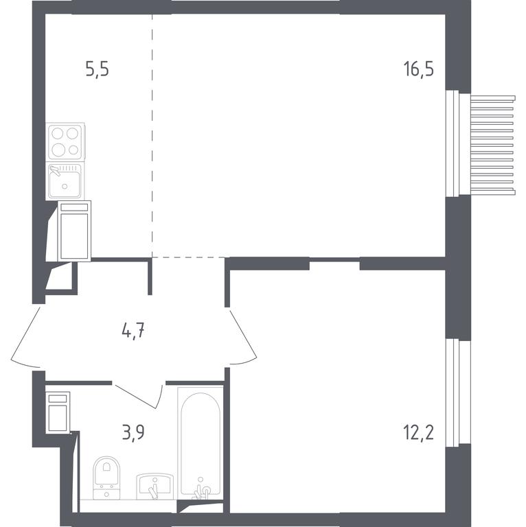Apartment Sale, 42.3 sq. m. at Mytishchi Park, Silikatnaya ulitsa, 41к3, Mytischi, Moscow Region, Russia #1 Apartment Sale, 42.3 sq. m. at Mytishchi Park, Silikatnaya ulitsa, 41к3, Mytischi, Moscow Region, Russia #1