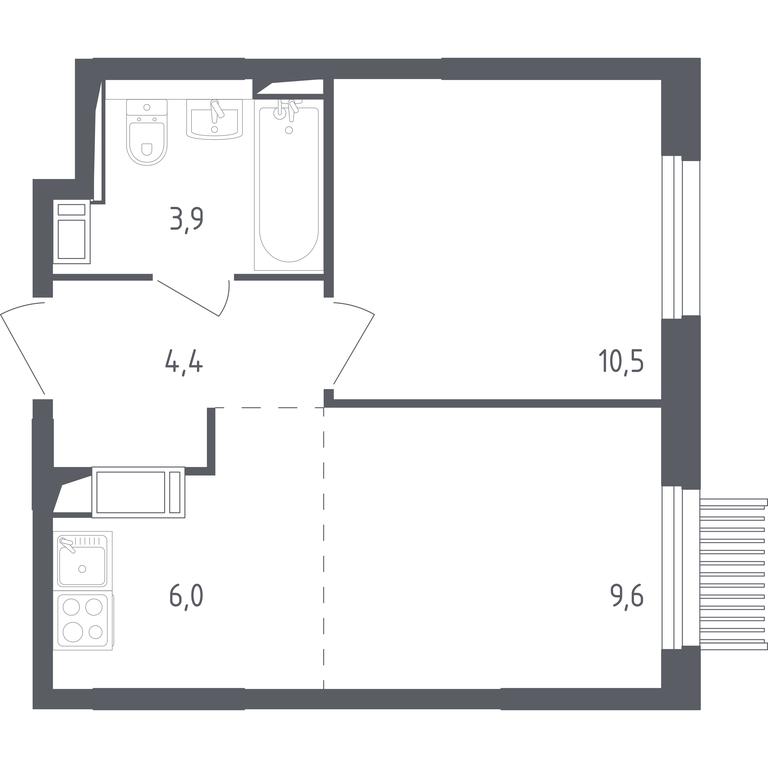 Apartment Sale, 33.7 sq. m. at Mytishchi Park, Silikatnaya ulitsa, 41к3, Mytischi, Moscow Region, Russia #1 Apartment Sale, 33.7 sq. m. at Mytishchi Park, Silikatnaya ulitsa, 41к3, Mytischi, Moscow Region, Russia #1