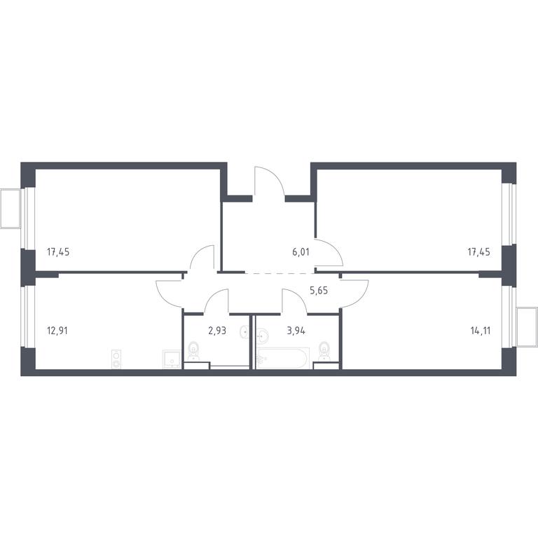 Продажа 2-комн. квартиры, 80,45 м² в ЖК «Егорово Парк», 1-й квартал, посёлок Жилино-1, городской округ Люберцы, Московская область, Россия #1 Продажа 2-комн. квартиры, 80,45 м² в ЖК «Егорово Парк», 1-й квартал, посёлок Жилино-1, городской округ Люберцы, Московская область, Россия #1
