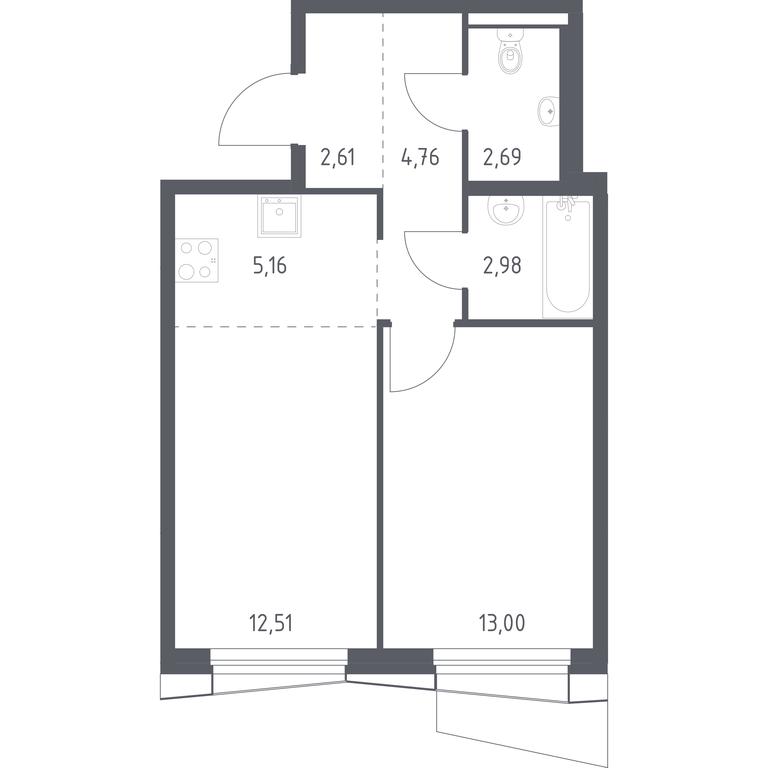 Apartment Sale, 43.71平方米 at Kvartal Aviatorov, ulitsa Koldunova, Aviatorov Microdistrict, Balashikha, Moscow Region, Russia #1 Apartment Sale, 43.71平方米 at Kvartal Aviatorov, ulitsa Koldunova, Aviatorov Microdistrict, Balashikha, Moscow Region, Russia #1