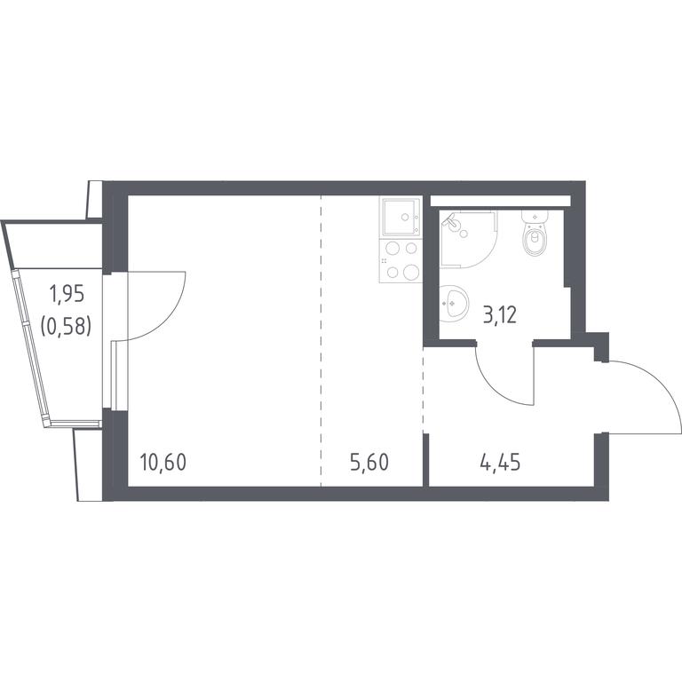 Apartment Sale, 24.35平方米 at Kvartal Aviatorov, ulitsa Koldunova, Aviatorov Microdistrict, Balashikha, Moscow Region, Russia #1 Apartment Sale, 24.35平方米 at Kvartal Aviatorov, ulitsa Koldunova, Aviatorov Microdistrict, Balashikha, Moscow Region, Russia #1