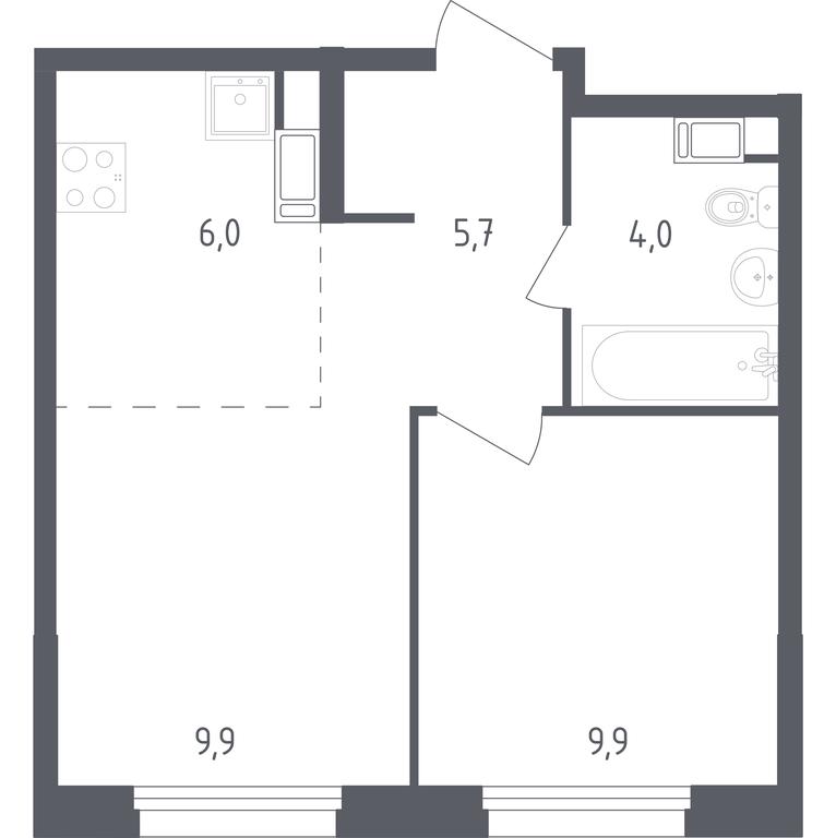 Apartment Sale, 35.5 sq. m. at Olhovy Kvartal, 5-ya ulitsa Lesnyye Polyany, posyolok Gazoprovod, Sosenskoye Settlement, Moscow, Russia #1 Apartment Sale, 35.5 sq. m. at Olhovy Kvartal, 5-ya ulitsa Lesnyye Polyany, posyolok Gazoprovod, Sosenskoye Settlement, Moscow, Russia #1
