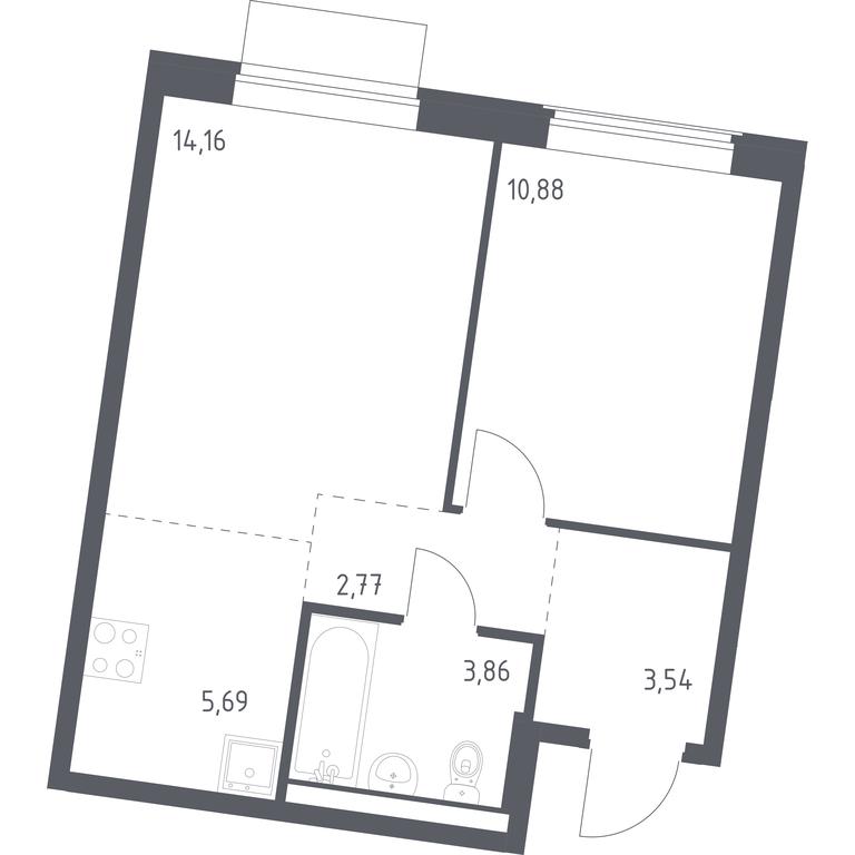 Apartment Sale, 40.9平方米 at Kvartal Zapadnyj, kvartal № 76, Marushkinskoye Settlement, Moscow, Russia #1 Apartment Sale, 40.9平方米 at Kvartal Zapadnyj, kvartal № 76, Marushkinskoye Settlement, Moscow, Russia #1