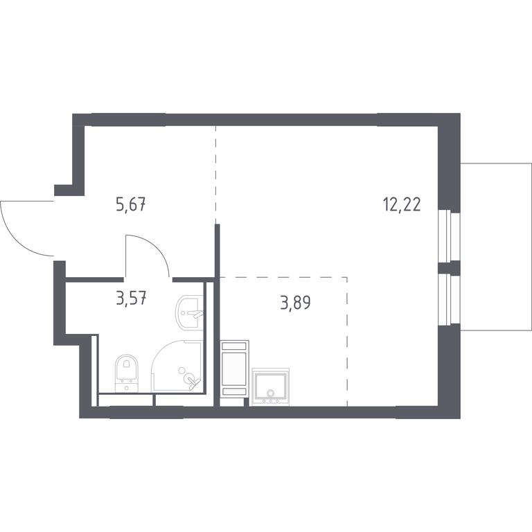 Apartment Sale, 25.35 sq. m. at Bolshoe Putilkovo, Prostornaya ulitsa, 1, Putilkovo Village, Krasnogorsk City District, Moscow Region, Russia #1