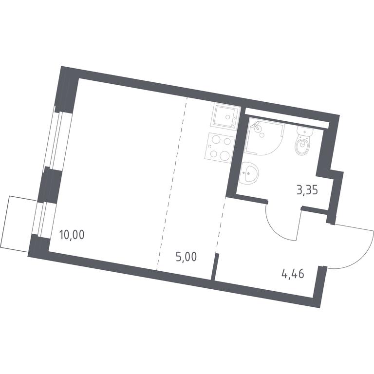 Apartment Sale, 22.81平方米 at Kvartal Zapadnyj, kvartal № 76, Marushkinskoye Settlement, Moscow, Russia #1 Apartment Sale, 22.81平方米 at Kvartal Zapadnyj, kvartal № 76, Marushkinskoye Settlement, Moscow, Russia #1