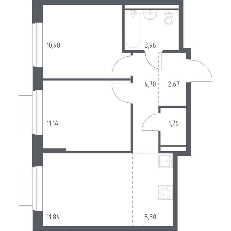 Продажа 1-комн. квартиры, 52,35 м² в ЖК «Новое Видное», деревня Калиновка, Ленинский городской округ, Московская область, Россия #1 Продажа 1-комн. квартиры, 52,35 м² в ЖК «Новое Видное», деревня Калиновка, Ленинский городской округ, Московская область, Россия #1