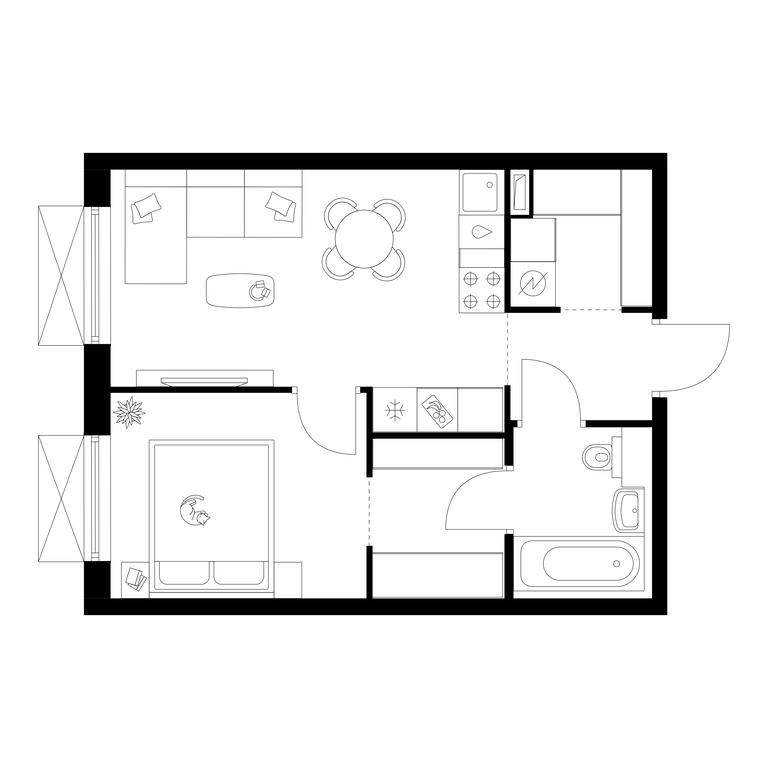 1-BD Apartment Sale, 37.4 sq. m. at Irtyshskiy Kvartal, 2nd Irtyshsky Drive, Moscow, Russia #1 1-BD Apartment Sale, 37.4 sq. m. at Irtyshskiy Kvartal, 2nd Irtyshsky Drive, Moscow, Russia #1