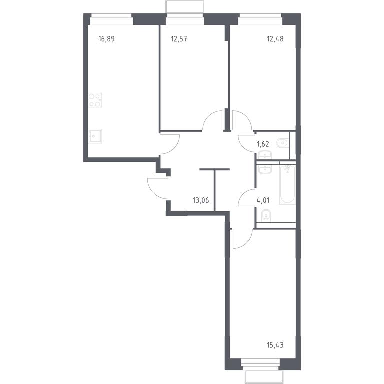 2-BD Apartment Sale, 76.06 sq. m. at Kvartal Strogino, zhiloy kompleks Kvartal Strogino, Krasnogorsk, Moscow Region, Russia #1 2-BD Apartment Sale, 76.06 sq. m. at Kvartal Strogino, zhiloy kompleks Kvartal Strogino, Krasnogorsk, Moscow Region, Russia #1