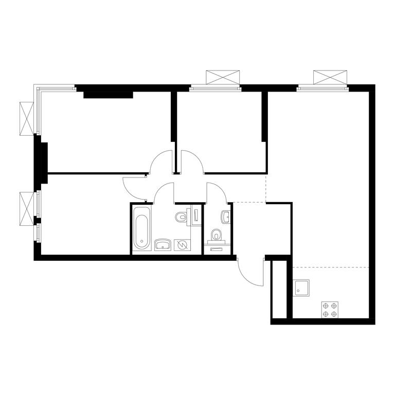 3-BD Apartment Sale, 70.7 sq. m. at Vtoroy Nagatinskiy, 2nd Nagatinsky Drive, 2к1, Moscow, Russia #1 3-BD Apartment Sale, 70.7 sq. m. at Vtoroy Nagatinskiy, 2nd Nagatinsky Drive, 2к1, Moscow, Russia #1