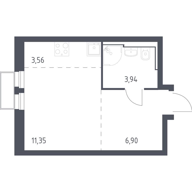 Apartment Sale, 25.63 sq. m. at Kvartal Strogino, zhiloy kompleks Kvartal Strogino, Krasnogorsk, Moscow Region, Russia #1