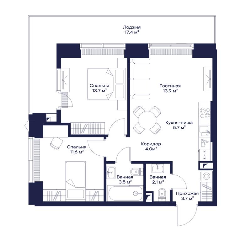 2-BD Apartment Sale, 66.28 sq. m. at Jois, 3rd Silikatny Drive, 10, Moscow, Russia #1 2-BD Apartment Sale, 66.28 sq. m. at Jois, 3rd Silikatny Drive, 10, Moscow, Russia #1