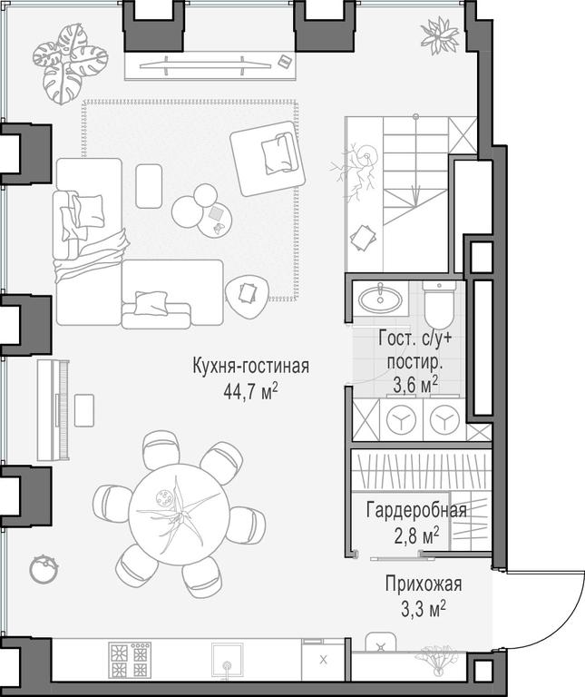 1-BD Apartment Sale, 109.4 sq. m. at Life Time, Sergeya Makeyeva Street, вл11/9с1-10, Moscow, Russia #1 1-BD Apartment Sale, 109.4 sq. m. at Life Time, Sergeya Makeyeva Street, вл11/9с1-10, Moscow, Russia #1