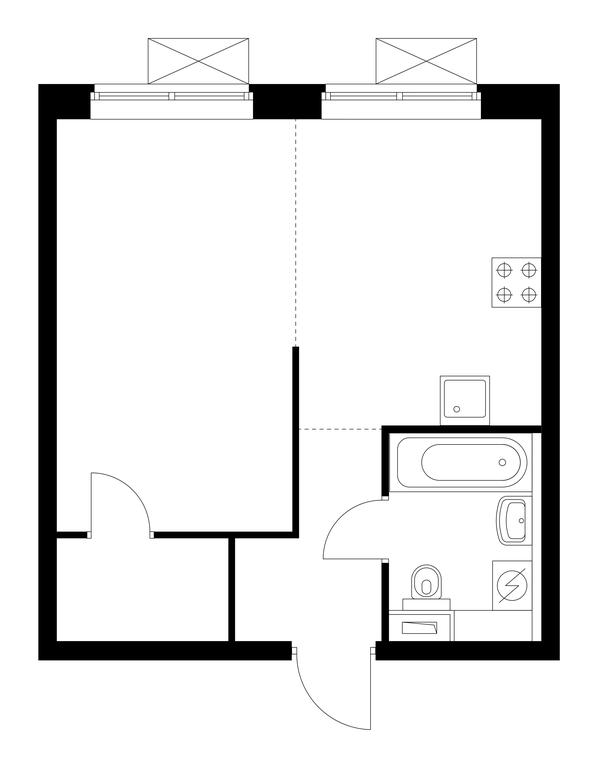 1-BD Apartment Sale, 33.7 sq. m. at Novoe Ochakovo, Stroykombinata Drive, 1с1, Moscow, Russia #1
