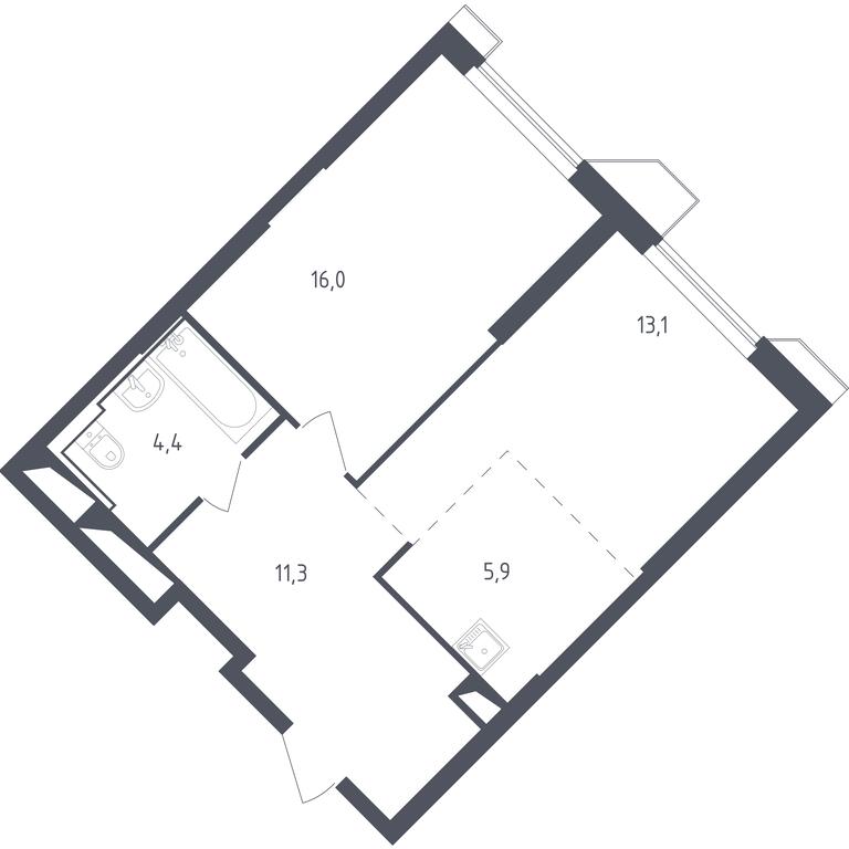 Apartment Sale, 51.42 sq. m. at Sputnik, Lipovoy Roschi Street, 1к4, derevnya Razdory, Odintsovskiy City District, Moscow Region, Russia #1 Apartment Sale, 51.42 sq. m. at Sputnik, Lipovoy Roschi Street, 1к4, derevnya Razdory, Odintsovskiy City District, Moscow Region, Russia #1