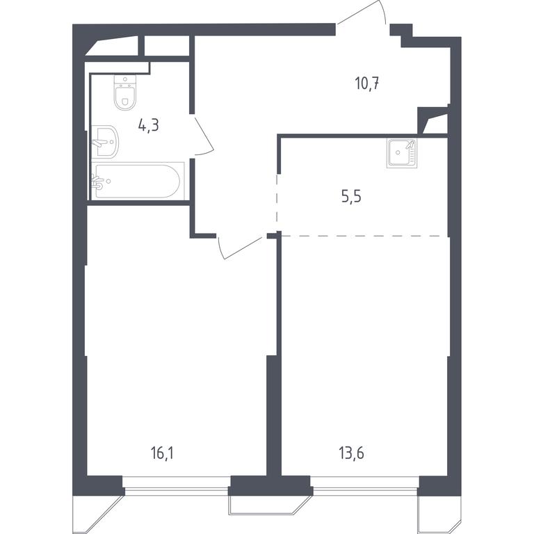 Apartment Sale, 49.51 sq. m. at Sputnik, Lipovoy Roschi Street, 1к4, derevnya Razdory, Odintsovskiy City District, Moscow Region, Russia #1 Apartment Sale, 49.51 sq. m. at Sputnik, Lipovoy Roschi Street, 1к4, derevnya Razdory, Odintsovskiy City District, Moscow Region, Russia #1