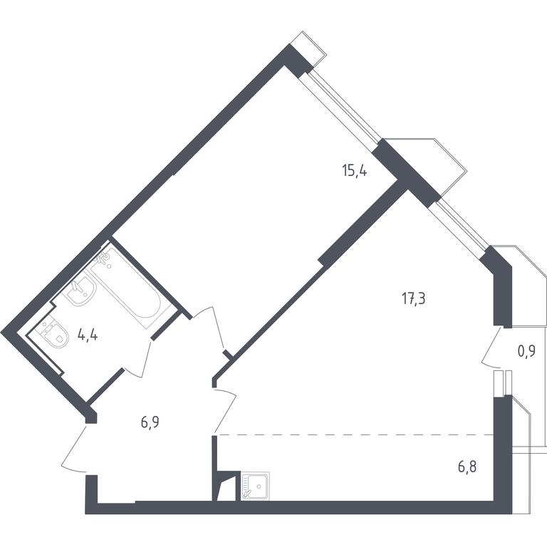 Apartment Sale, 51.59 sq. m. at Sputnik, Lipovoy Roschi Street, 1к4, derevnya Razdory, Odintsovskiy City District, Moscow Region, Russia #1 Apartment Sale, 51.59 sq. m. at Sputnik, Lipovoy Roschi Street, 1к4, derevnya Razdory, Odintsovskiy City District, Moscow Region, Russia #1