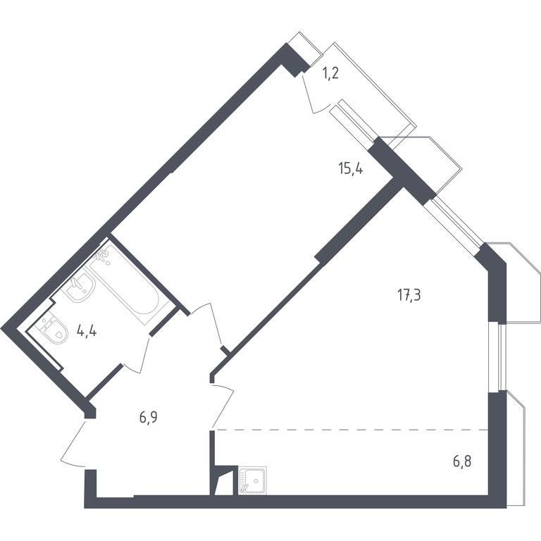 Apartment Sale, 51.59 sq. m. at Sputnik, Lipovoy Roschi Street, 1к4, derevnya Razdory, Odintsovskiy City District, Moscow Region, Russia #1 Apartment Sale, 51.59 sq. m. at Sputnik, Lipovoy Roschi Street, 1к4, derevnya Razdory, Odintsovskiy City District, Moscow Region, Russia #1