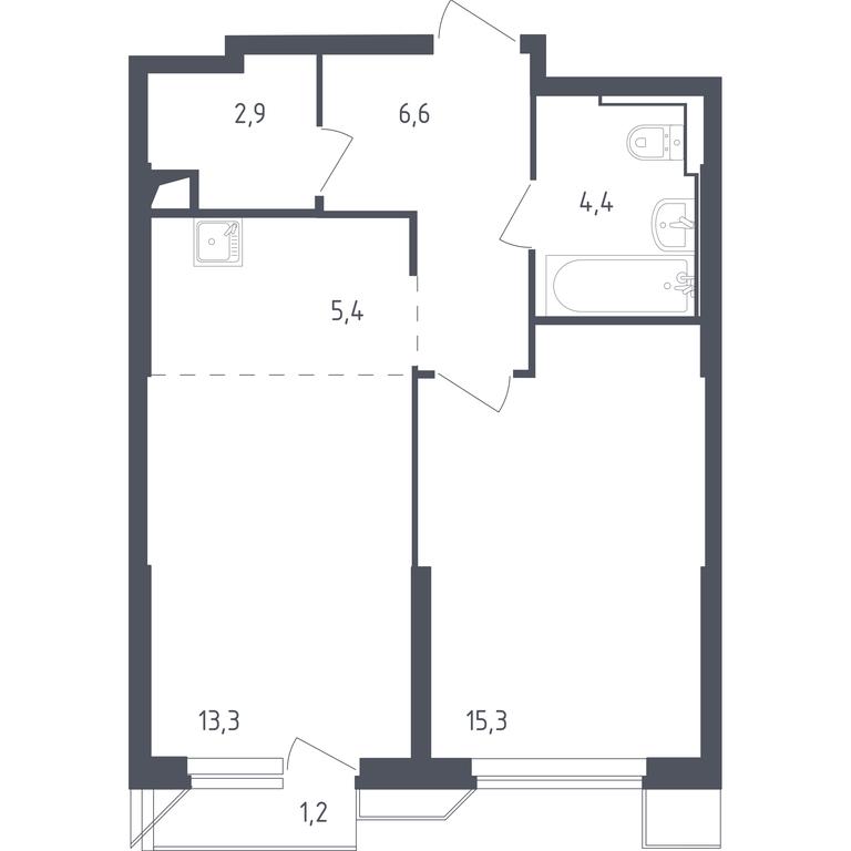 Apartment Sale, 48.87 sq. m. at Sputnik, Lipovoy Roschi Street, 1к4, derevnya Razdory, Odintsovskiy City District, Moscow Region, Russia #1 Apartment Sale, 48.87 sq. m. at Sputnik, Lipovoy Roschi Street, 1к4, derevnya Razdory, Odintsovskiy City District, Moscow Region, Russia #1
