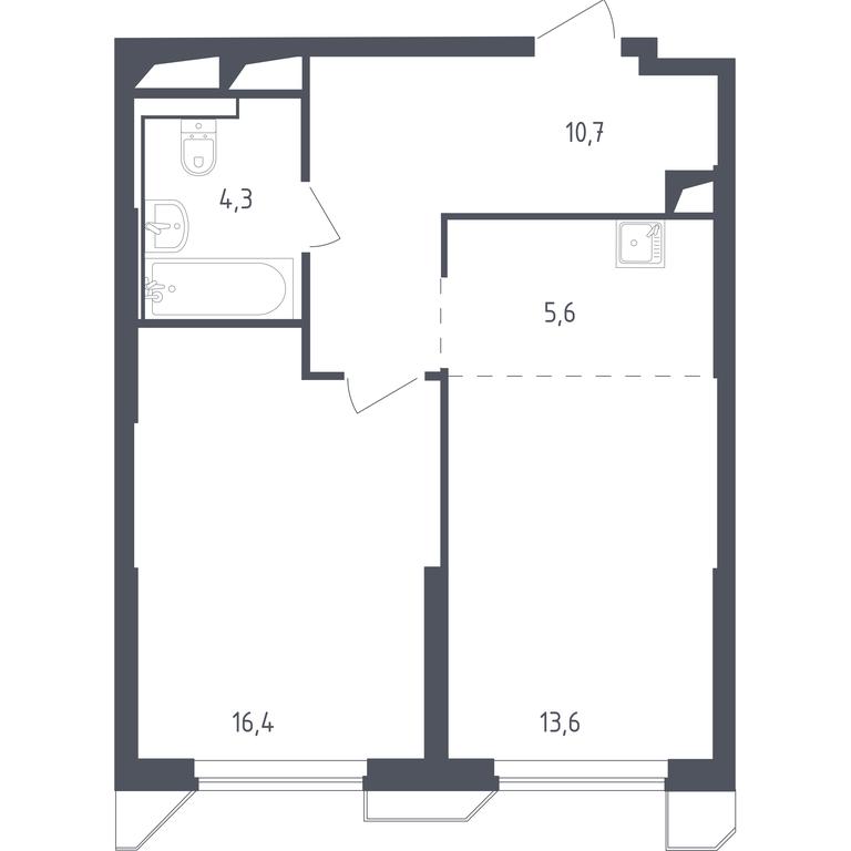 Apartment Sale, 50.12 sq. m. at Sputnik, Lipovoy Roschi Street, 1к4, derevnya Razdory, Odintsovskiy City District, Moscow Region, Russia #1 Apartment Sale, 50.12 sq. m. at Sputnik, Lipovoy Roschi Street, 1к4, derevnya Razdory, Odintsovskiy City District, Moscow Region, Russia #1