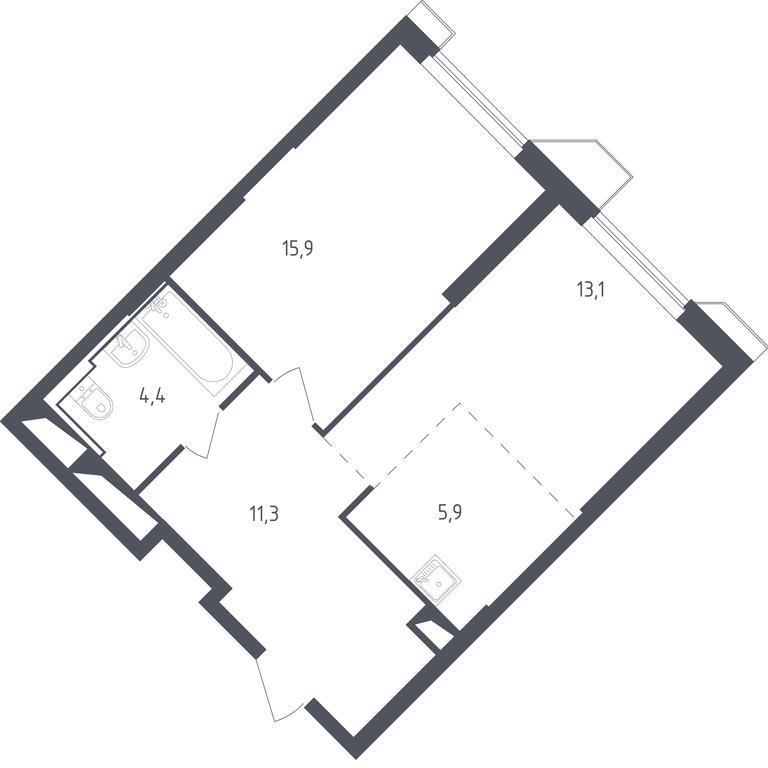 Apartment Sale, 51.42 sq. m. at Sputnik, Lipovoy Roschi Street, 1к4, derevnya Razdory, Odintsovskiy City District, Moscow Region, Russia #1 Apartment Sale, 51.42 sq. m. at Sputnik, Lipovoy Roschi Street, 1к4, derevnya Razdory, Odintsovskiy City District, Moscow Region, Russia #1