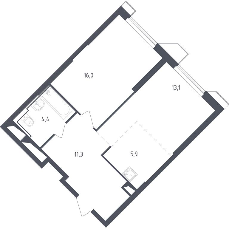 Apartment Sale, 51.42 sq. m. at Sputnik, Lipovoy Roschi Street, 1к4, derevnya Razdory, Odintsovskiy City District, Moscow Region, Russia #1 Apartment Sale, 51.42 sq. m. at Sputnik, Lipovoy Roschi Street, 1к4, derevnya Razdory, Odintsovskiy City District, Moscow Region, Russia #1